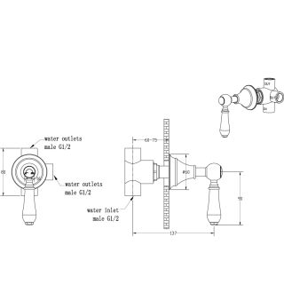 Переключатель потоков Boheme Medici бронза 622